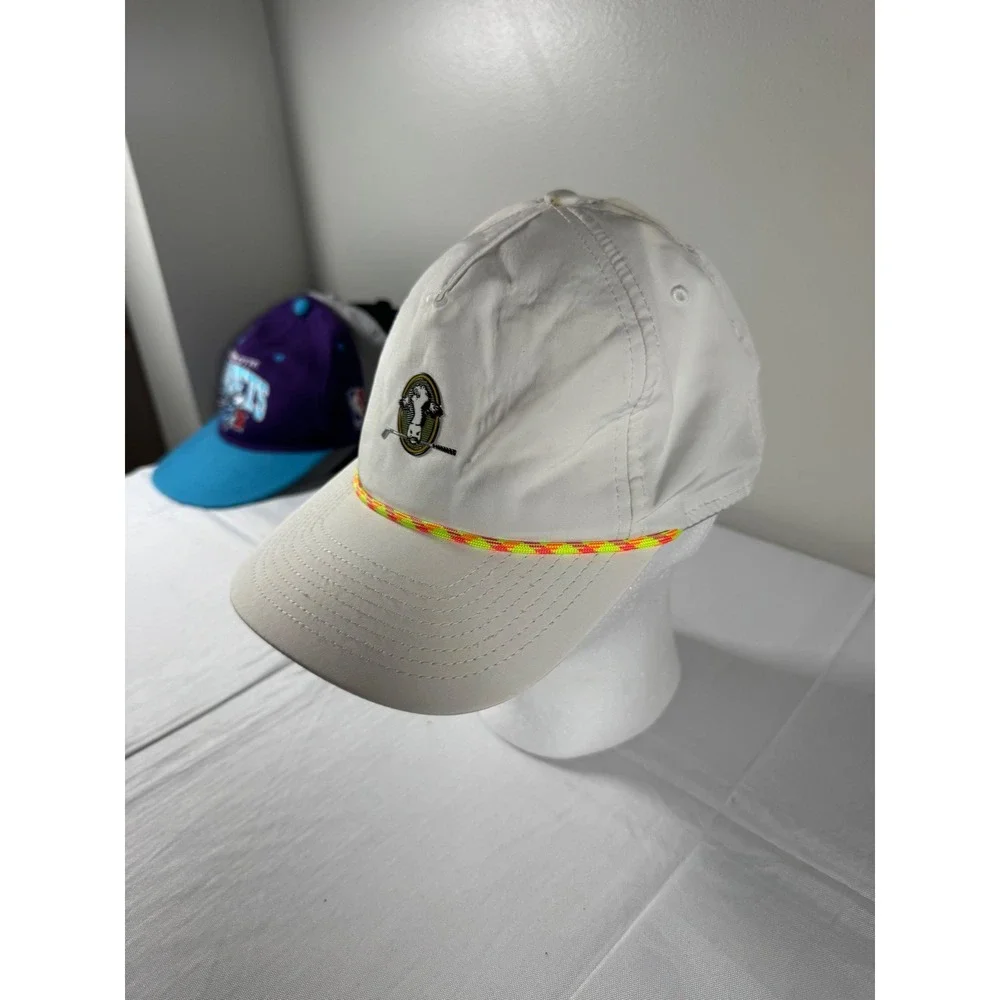 VTG Stonewall Golf Club Elverson PA Rope Hat White Cow Logo Cap Snapback